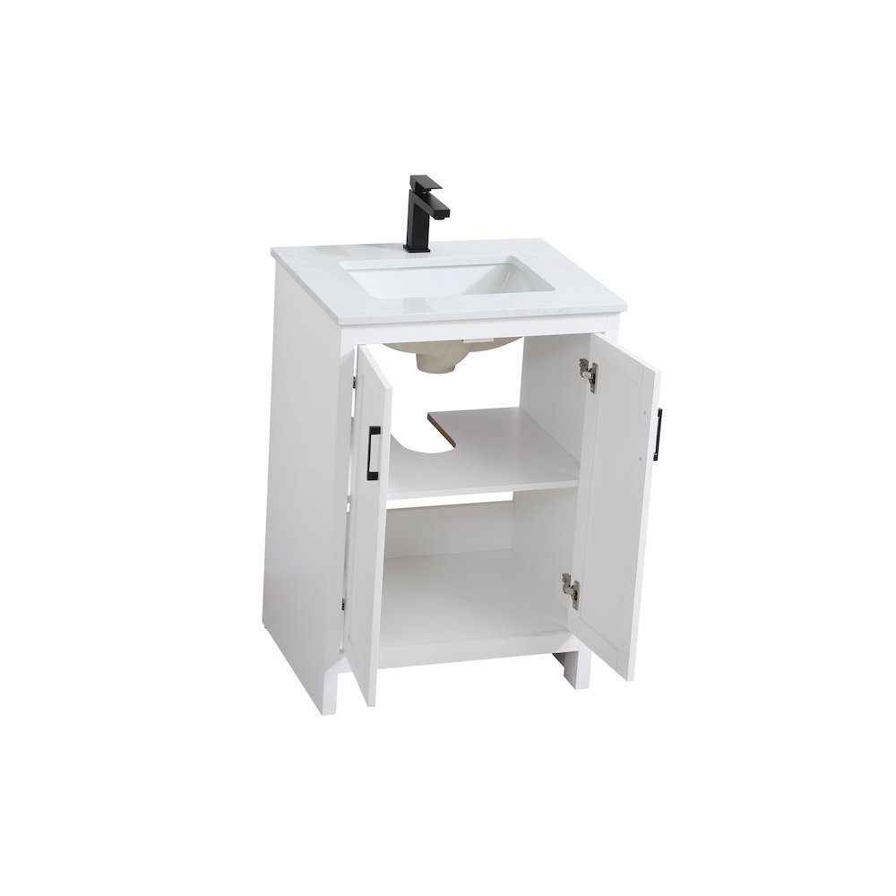 Finnley 24 Inch Single Bathroom Vanity In White. Picture 7