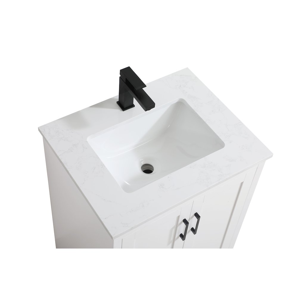 Finnley 24 Inch Single Bathroom Vanity In White. Picture 8