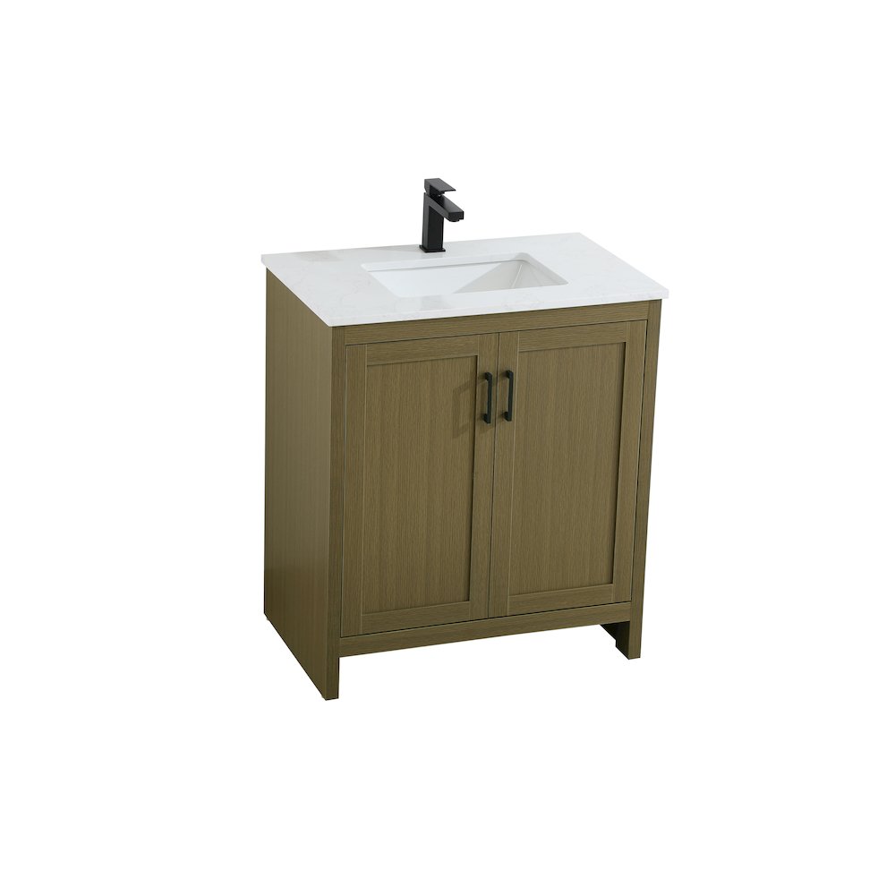 Finnley 30 Inch Single Bathroom Vanity In Chestnut Brown. Picture 6