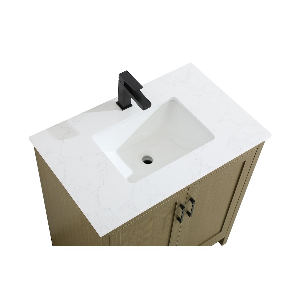 Finnley 30 Inch Single Bathroom Vanity In Chestnut Brown. Picture 8