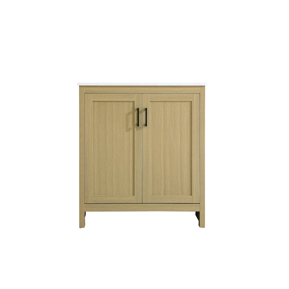 Finnley 30 Inch Single Bathroom Vanity In Honey Brown. Picture 5