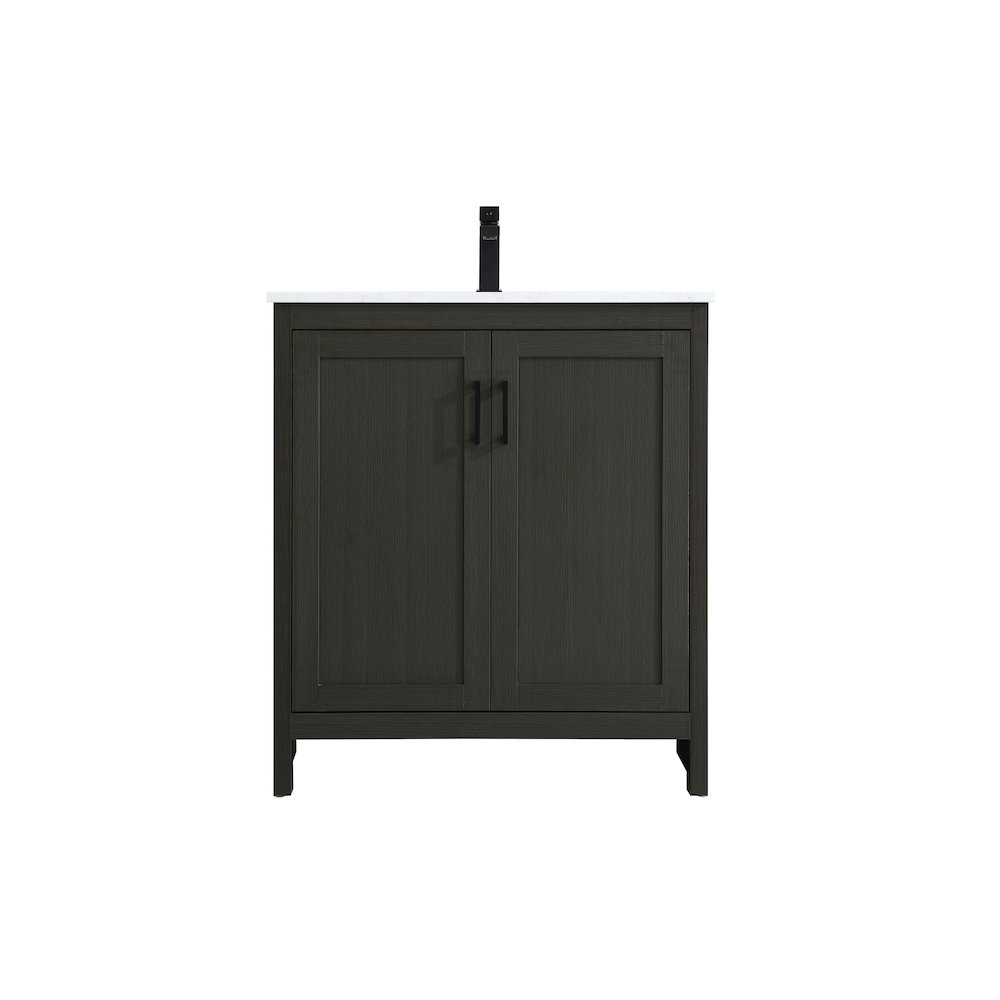 Finnley 30 Inch Single Bathroom Vanity In Mocha Brown. Picture 1