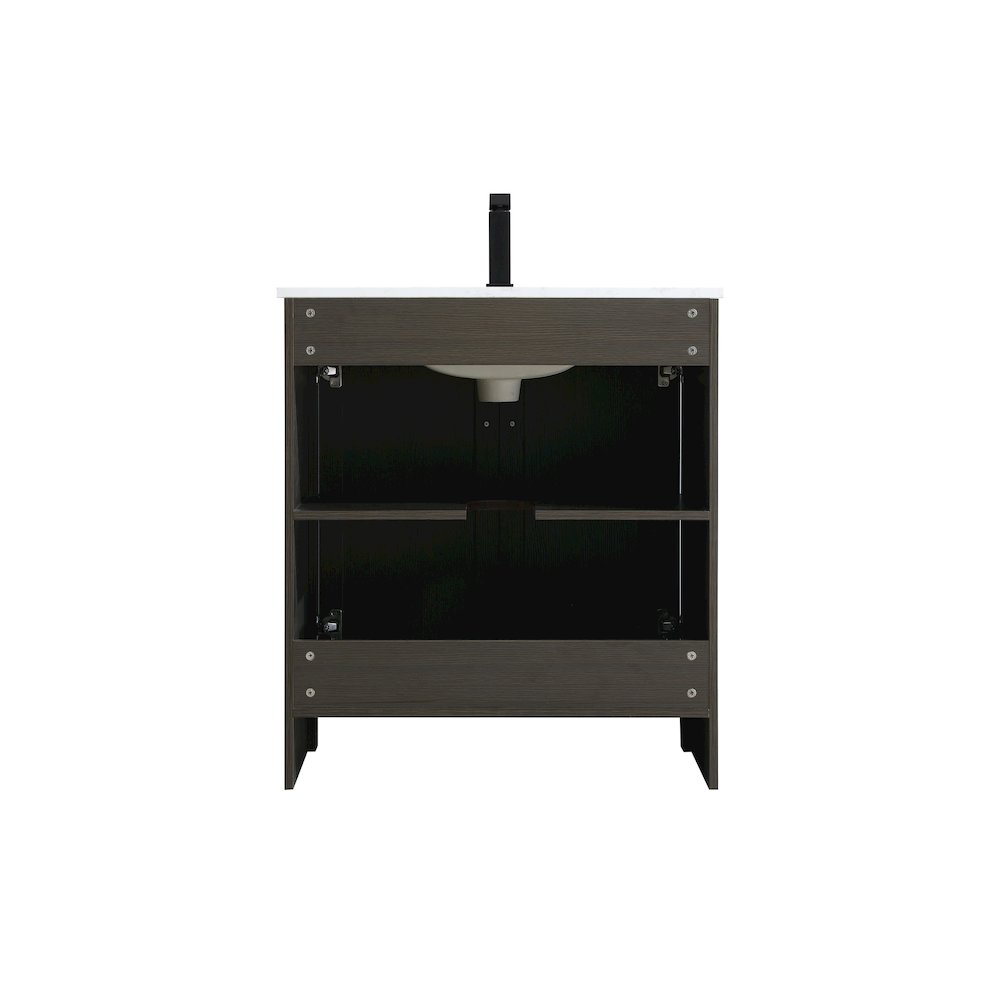 Finnley 30 Inch Single Bathroom Vanity In Mocha Brown. Picture 12