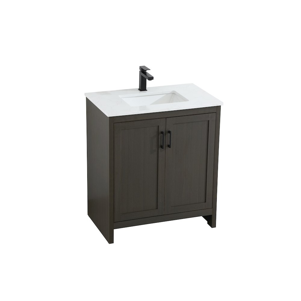Finnley 30 Inch Single Bathroom Vanity In Mocha Brown. Picture 6