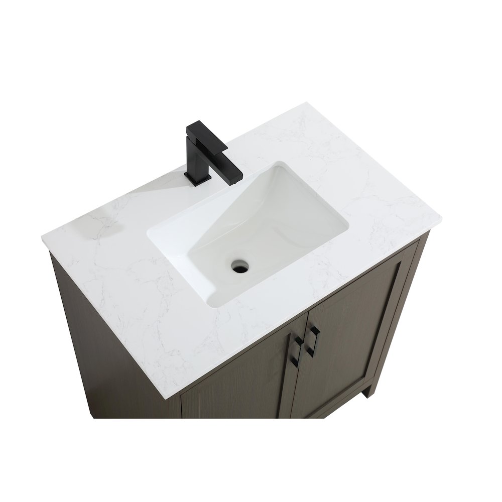 Finnley 30 Inch Single Bathroom Vanity In Mocha Brown. Picture 8