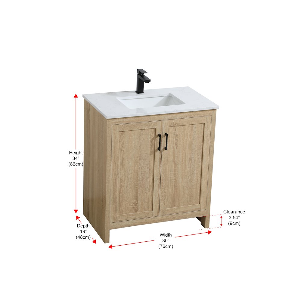 Finnley 30 Inch Single Bathroom Vanity In Mango Wood. Picture 13