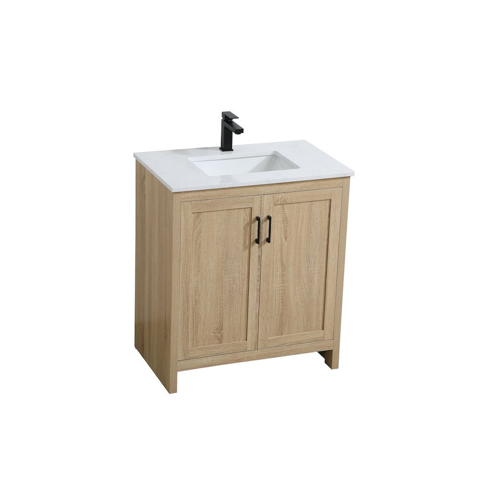 Finnley 30 Inch Single Bathroom Vanity In Mango Wood. Picture 6