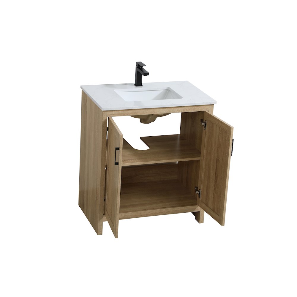 Finnley 30 Inch Single Bathroom Vanity In Mango Wood. Picture 7