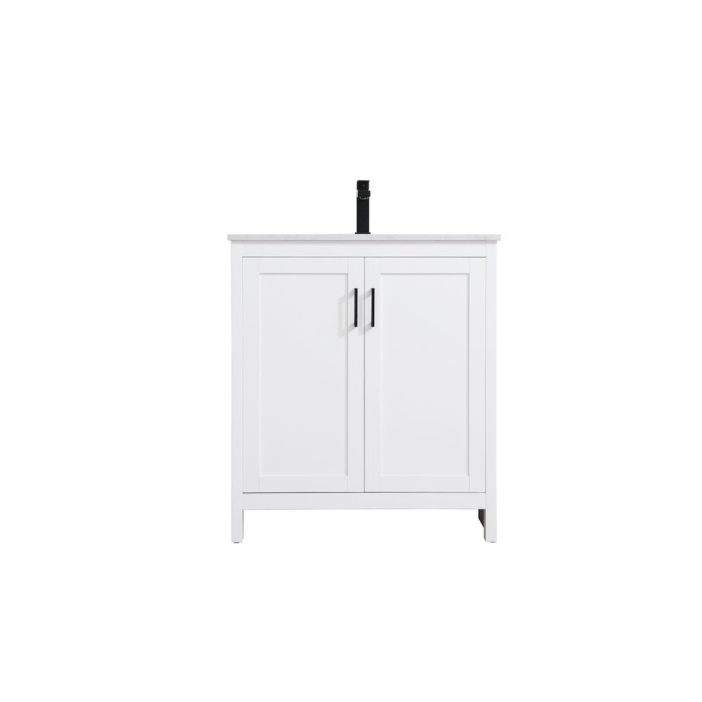 Finnley 30 Inch Single Bathroom Vanity In White. Picture 1
