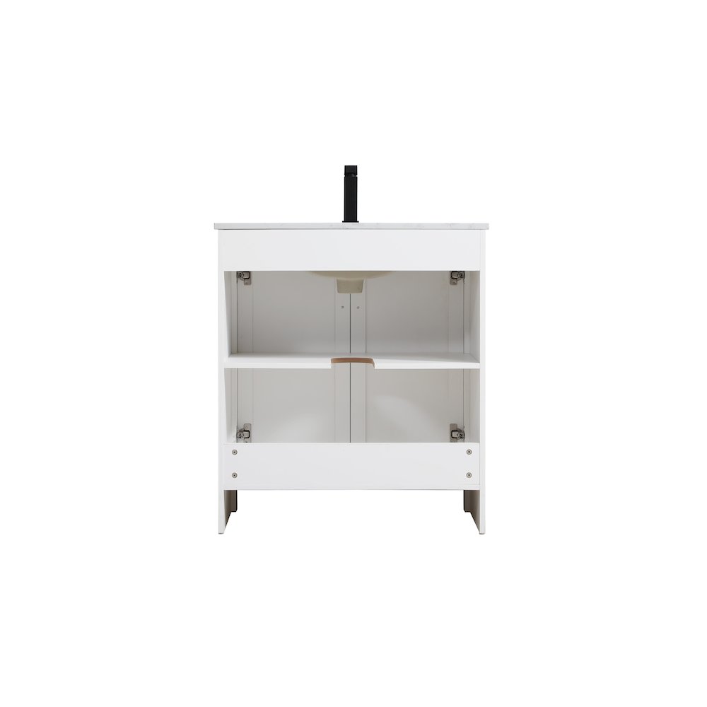 Finnley 30 Inch Single Bathroom Vanity In White. Picture 12
