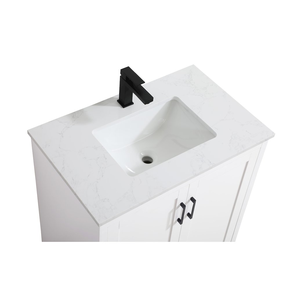 Finnley 30 Inch Single Bathroom Vanity In White. Picture 8