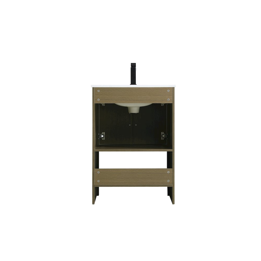 Ira 24 Inch Single Bathroom Vanity In Chestnut Brown. Picture 12