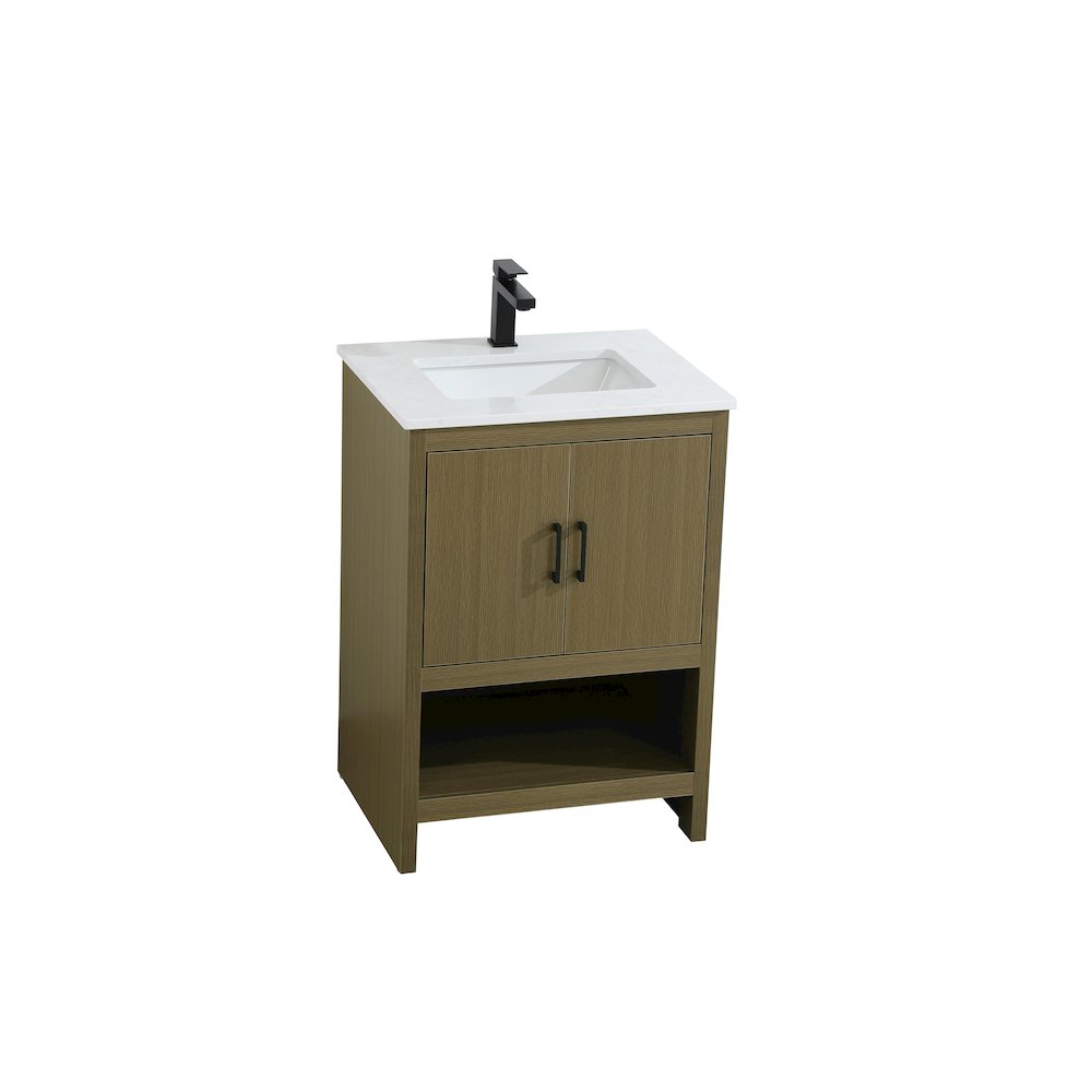 Ira 24 Inch Single Bathroom Vanity In Chestnut Brown. Picture 6