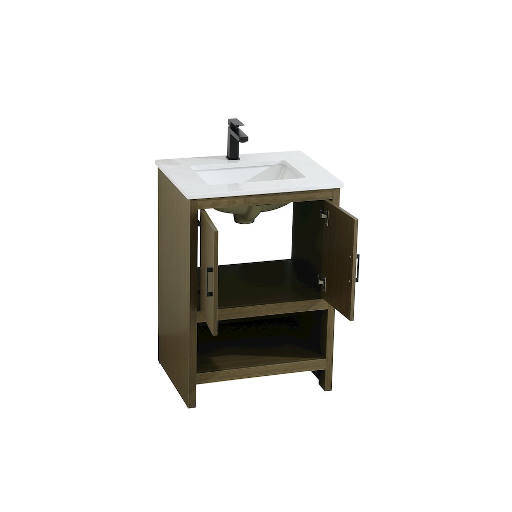 Ira 24 Inch Single Bathroom Vanity In Chestnut Brown. Picture 7