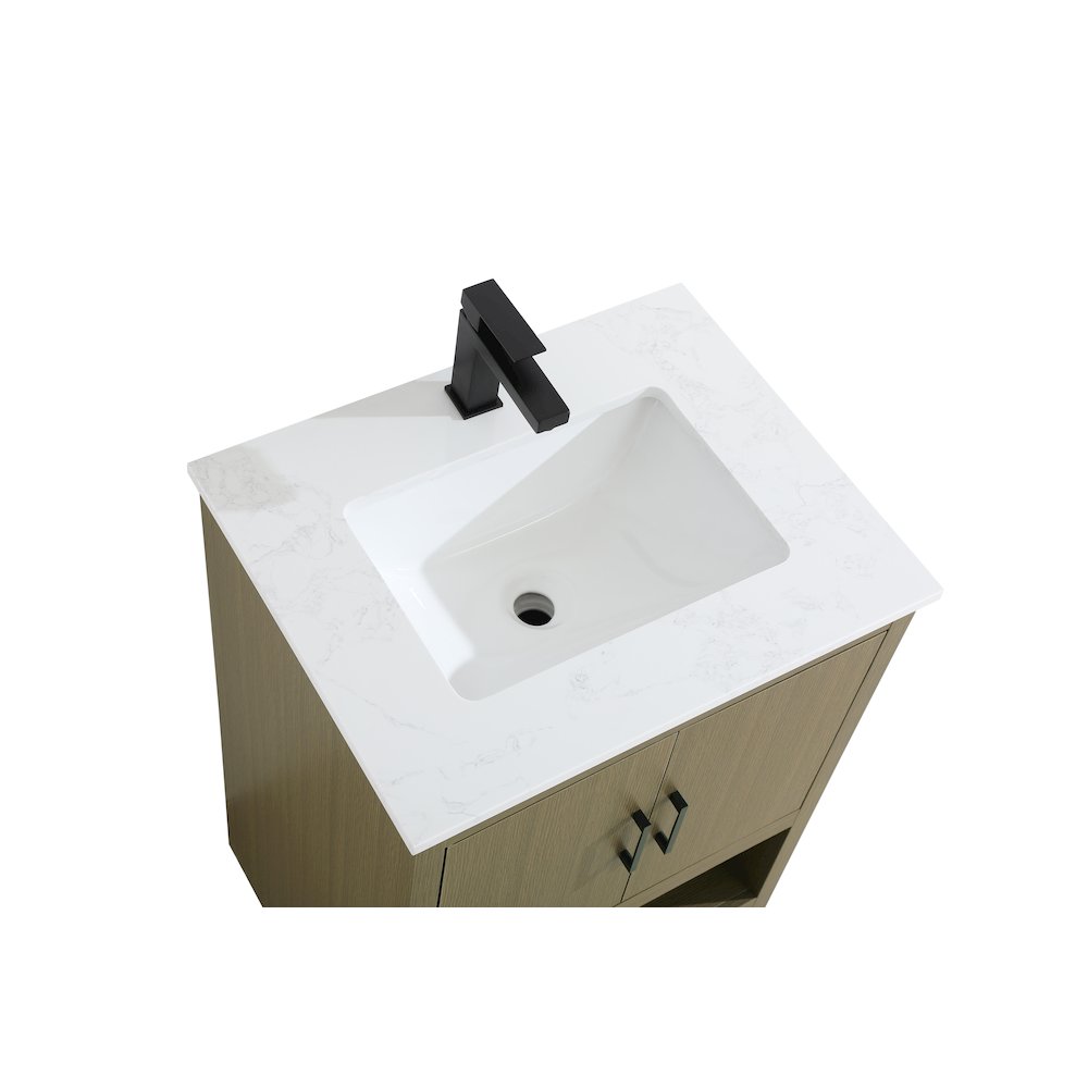 Ira 24 Inch Single Bathroom Vanity In Chestnut Brown. Picture 8