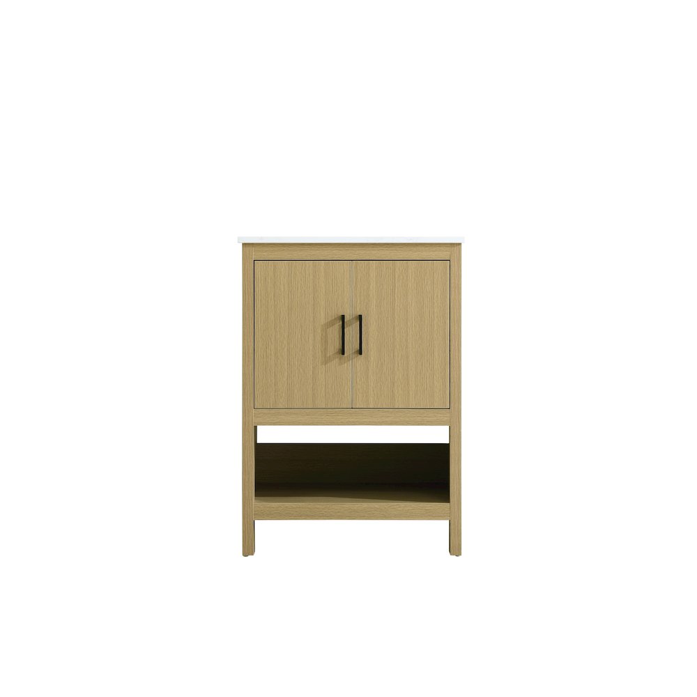 Ira 24 Inch Single Bathroom Vanity In Honey Brown. Picture 5