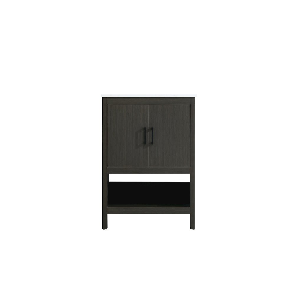 Ira 24 Inch Single Bathroom Vanity In Mocha Brown. Picture 5