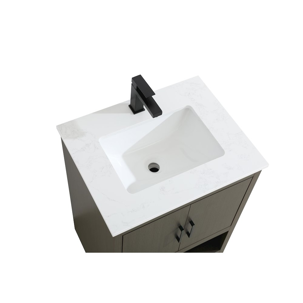 Ira 24 Inch Single Bathroom Vanity In Mocha Brown. Picture 8