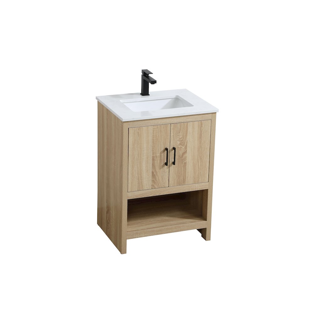 Ira 24 Inch Single Bathroom Vanity In Mango Wood. Picture 6