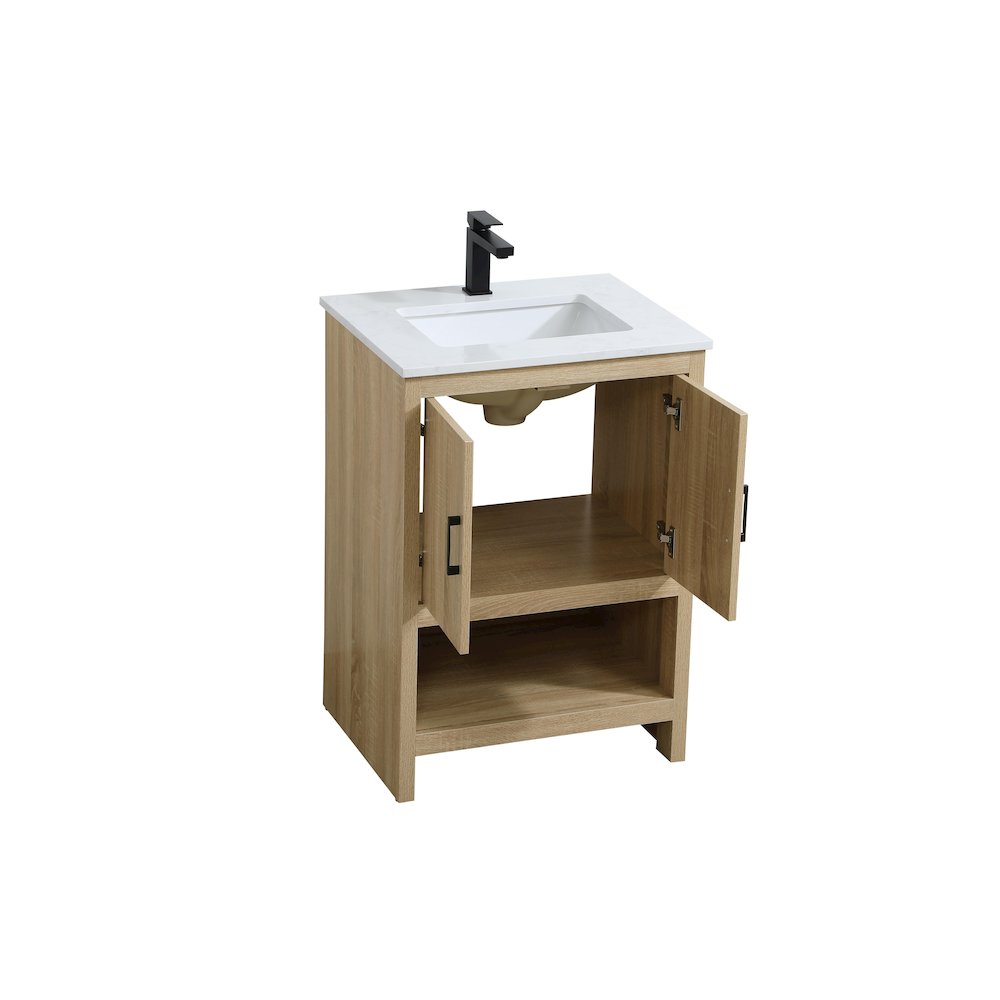 Ira 24 Inch Single Bathroom Vanity In Mango Wood. Picture 7