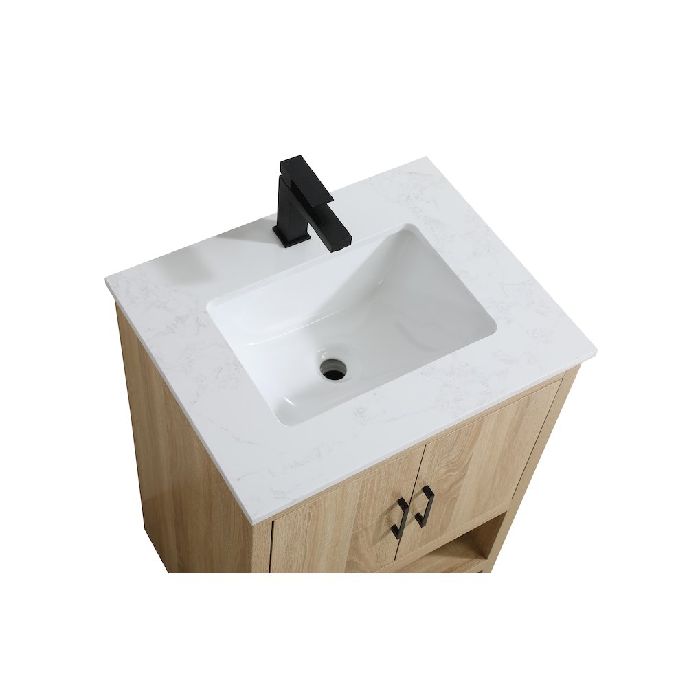 Ira 24 Inch Single Bathroom Vanity In Mango Wood. Picture 8