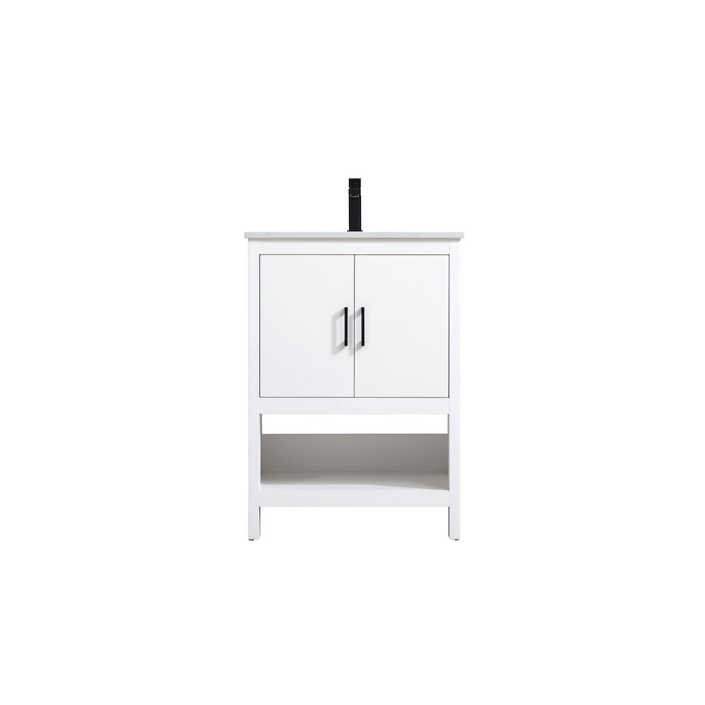 Ira 24 Inch Single Bathroom Vanity In White. Picture 1