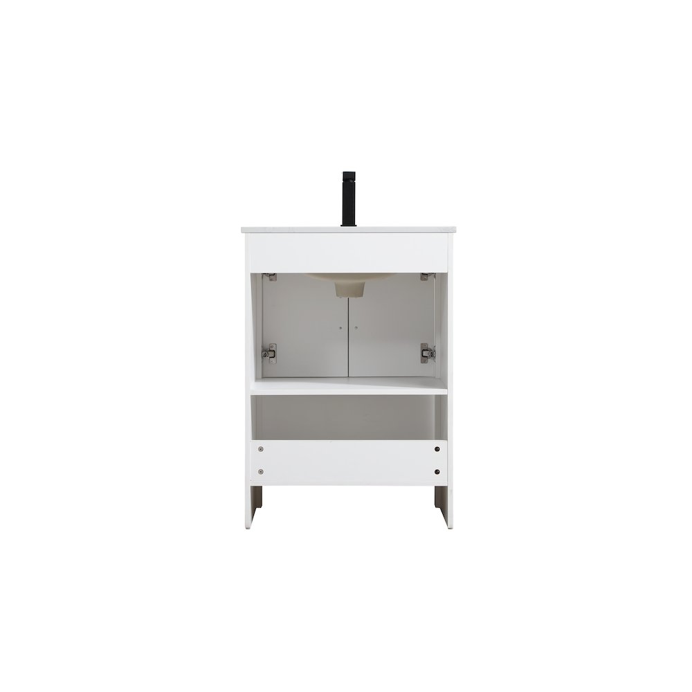 Ira 24 Inch Single Bathroom Vanity In White. Picture 12