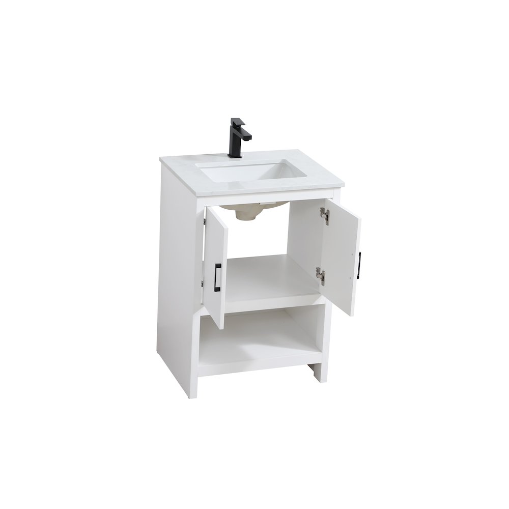 Ira 24 Inch Single Bathroom Vanity In White. Picture 7