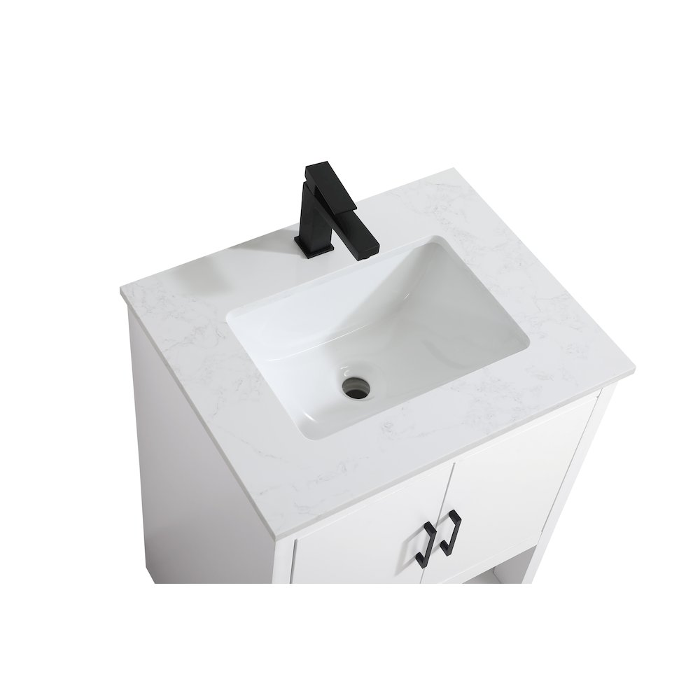 Ira 24 Inch Single Bathroom Vanity In White. Picture 8