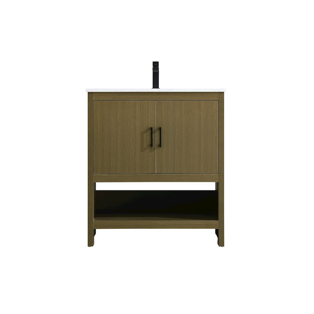 Ira 30 Inch Single Bathroom Vanity In Chestnut Brown. Picture 1
