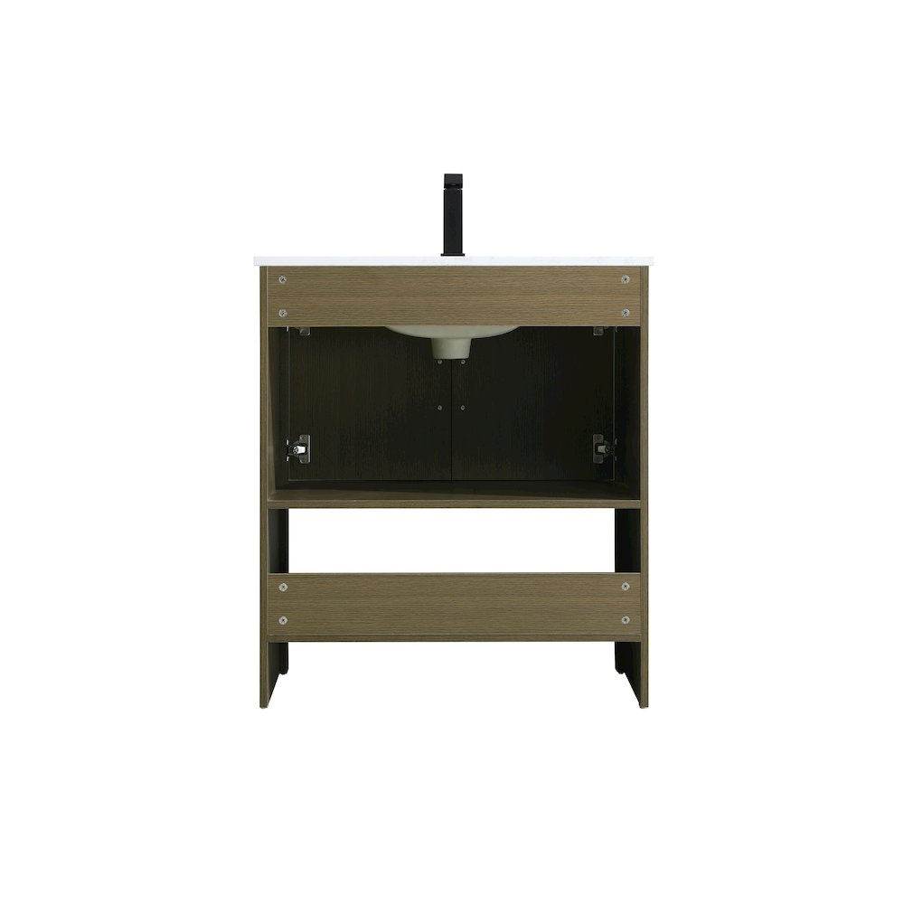Ira 30 Inch Single Bathroom Vanity In Chestnut Brown. Picture 12