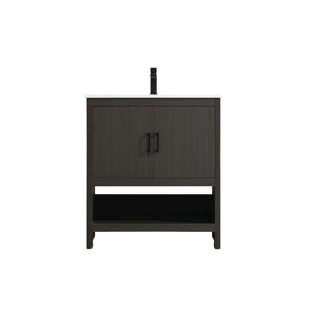 Ira 30 Inch Single Bathroom Vanity In Mocha Brown. Picture 1
