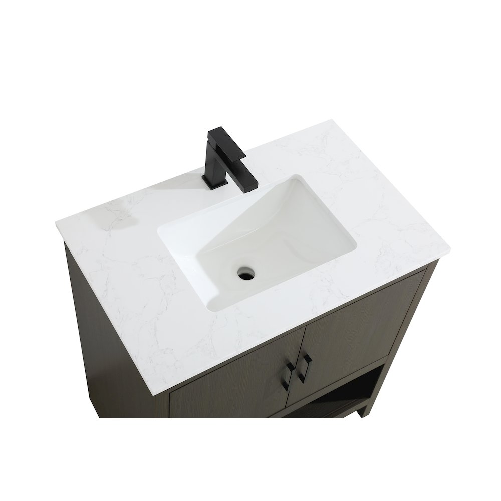 Ira 30 Inch Single Bathroom Vanity In Mocha Brown. Picture 8