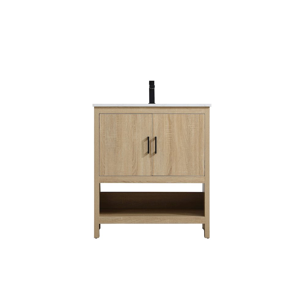 Ira 30 Inch Single Bathroom Vanity In Mango Wood. Picture 1