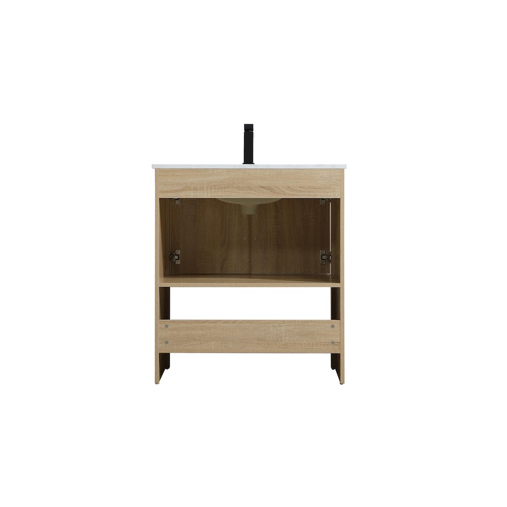 Ira 30 Inch Single Bathroom Vanity In Mango Wood. Picture 12