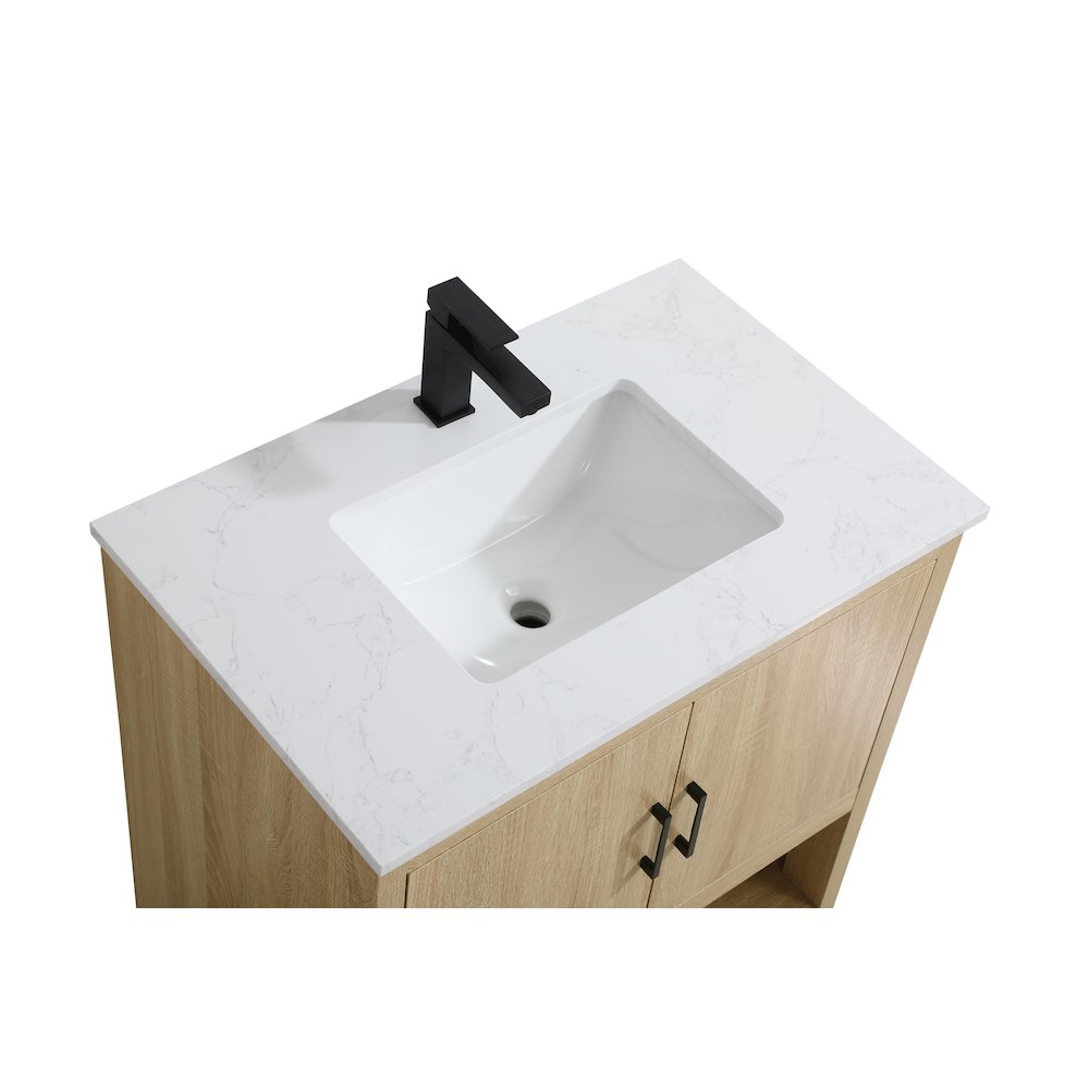Ira 30 Inch Single Bathroom Vanity In Mango Wood. Picture 8