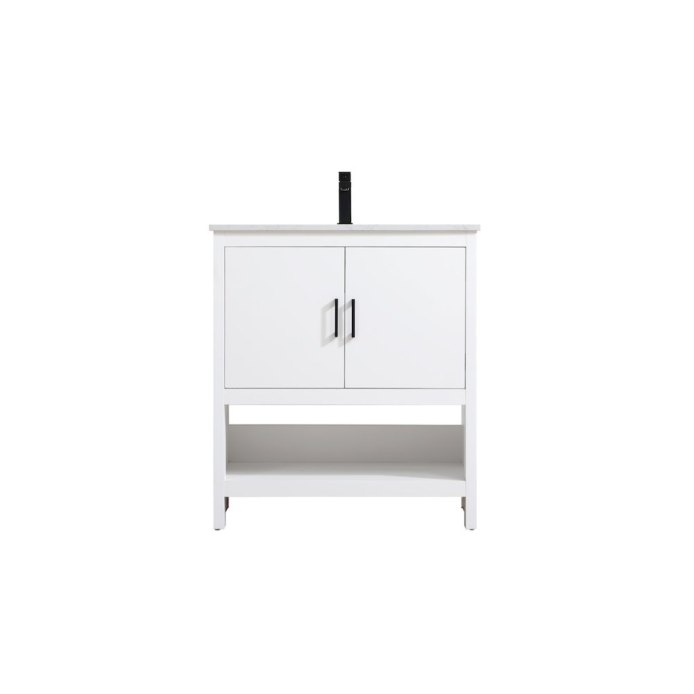 Ira 30 Inch Single Bathroom Vanity In White. Picture 1