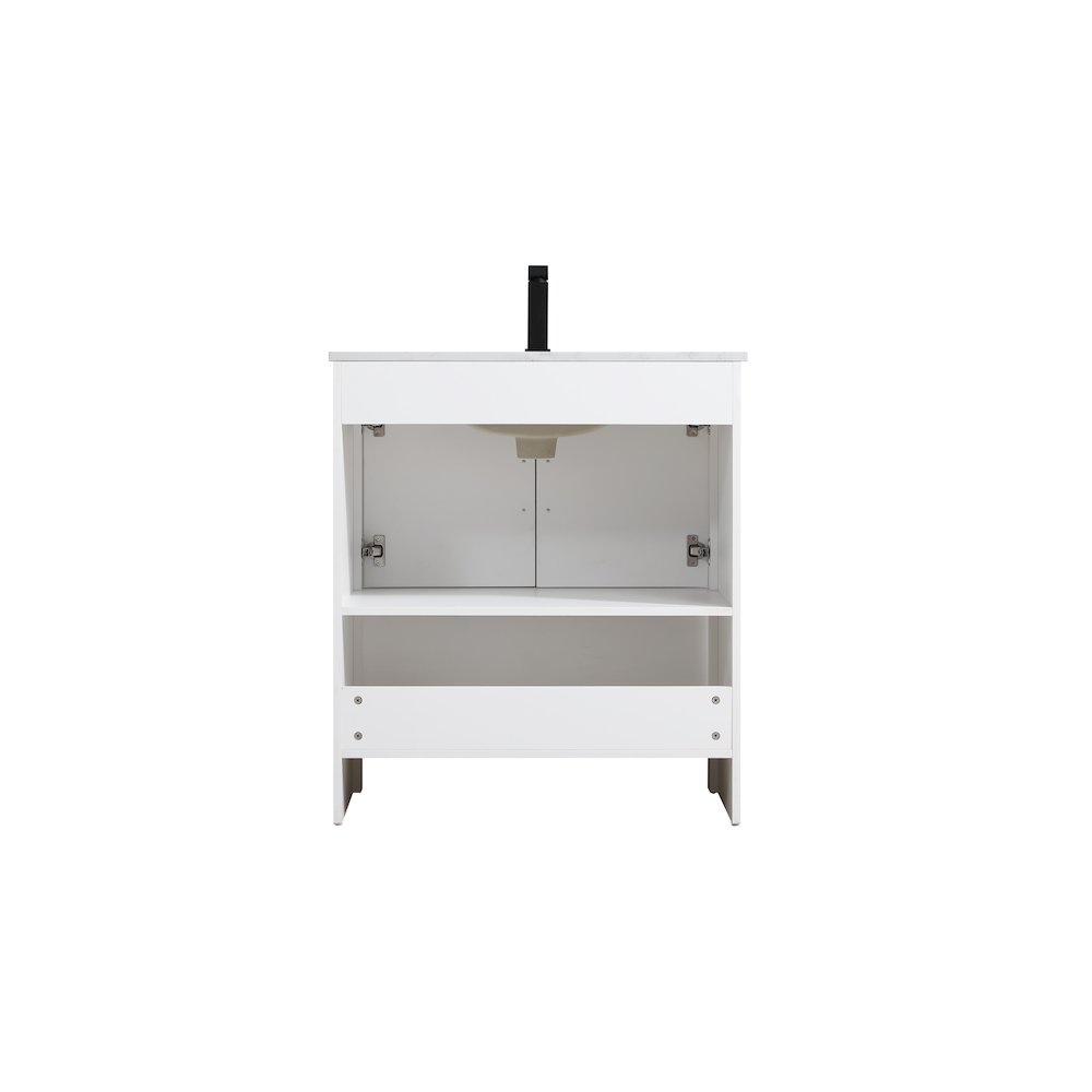 Ira 30 Inch Single Bathroom Vanity In White. Picture 12