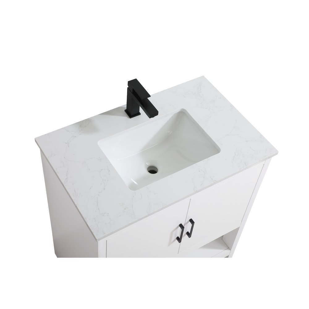 Ira 30 Inch Single Bathroom Vanity In White. Picture 8