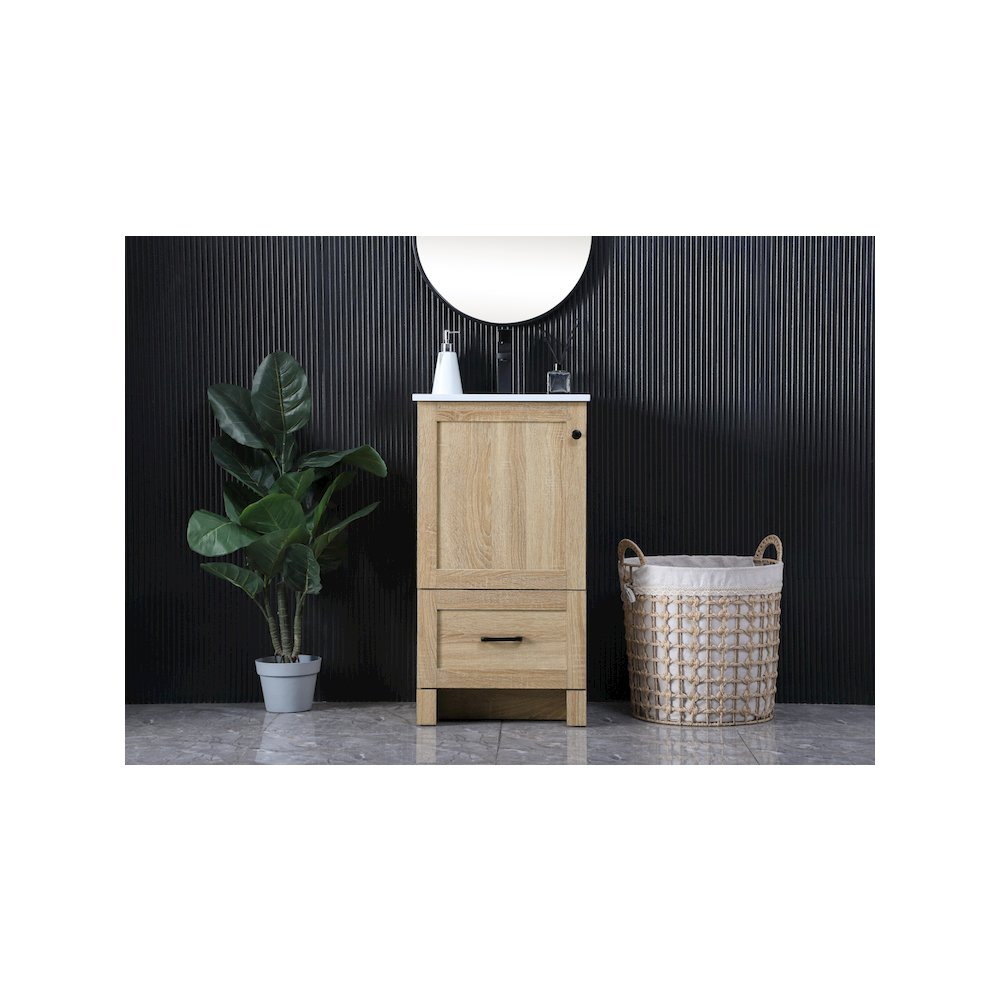 18 Inch Single Bathroom Vanity In Mango Wood. Picture 2