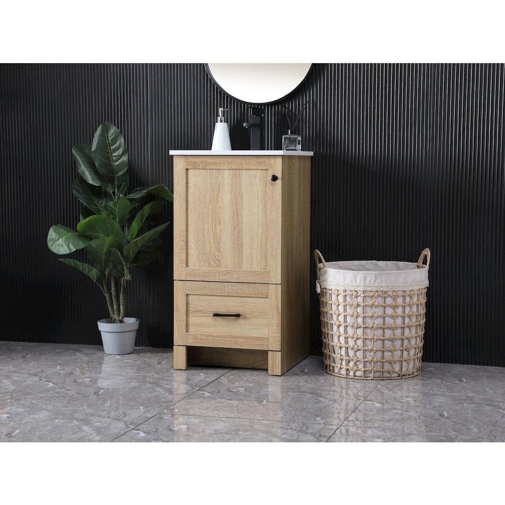 18 Inch Single Bathroom Vanity In Mango Wood. Picture 3