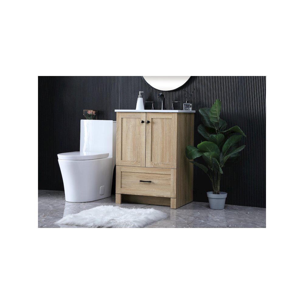 24 Inch Single Bathroom Vanity In Mango Wood. Picture 3