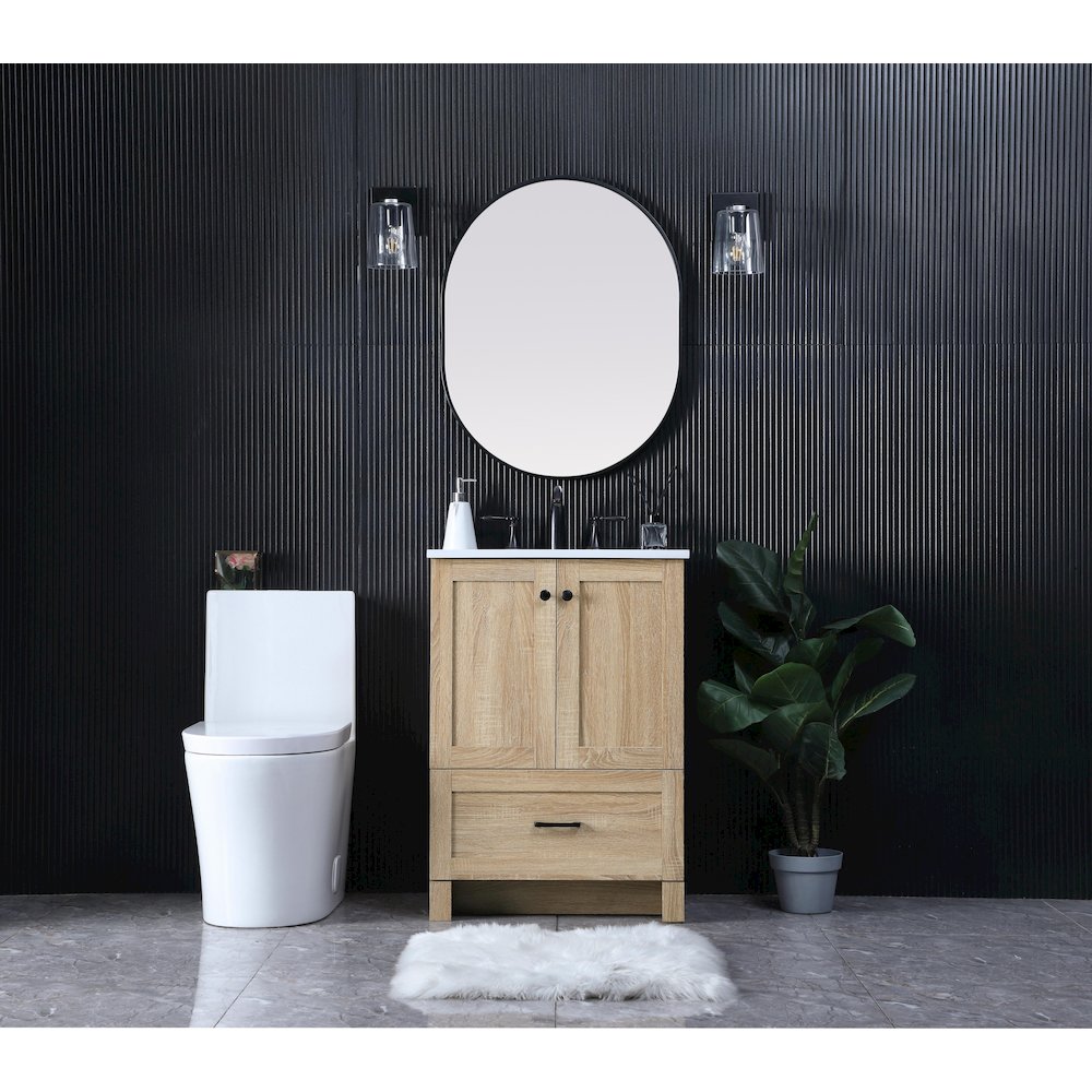 24 Inch Single Bathroom Vanity In Mango Wood. Picture 5