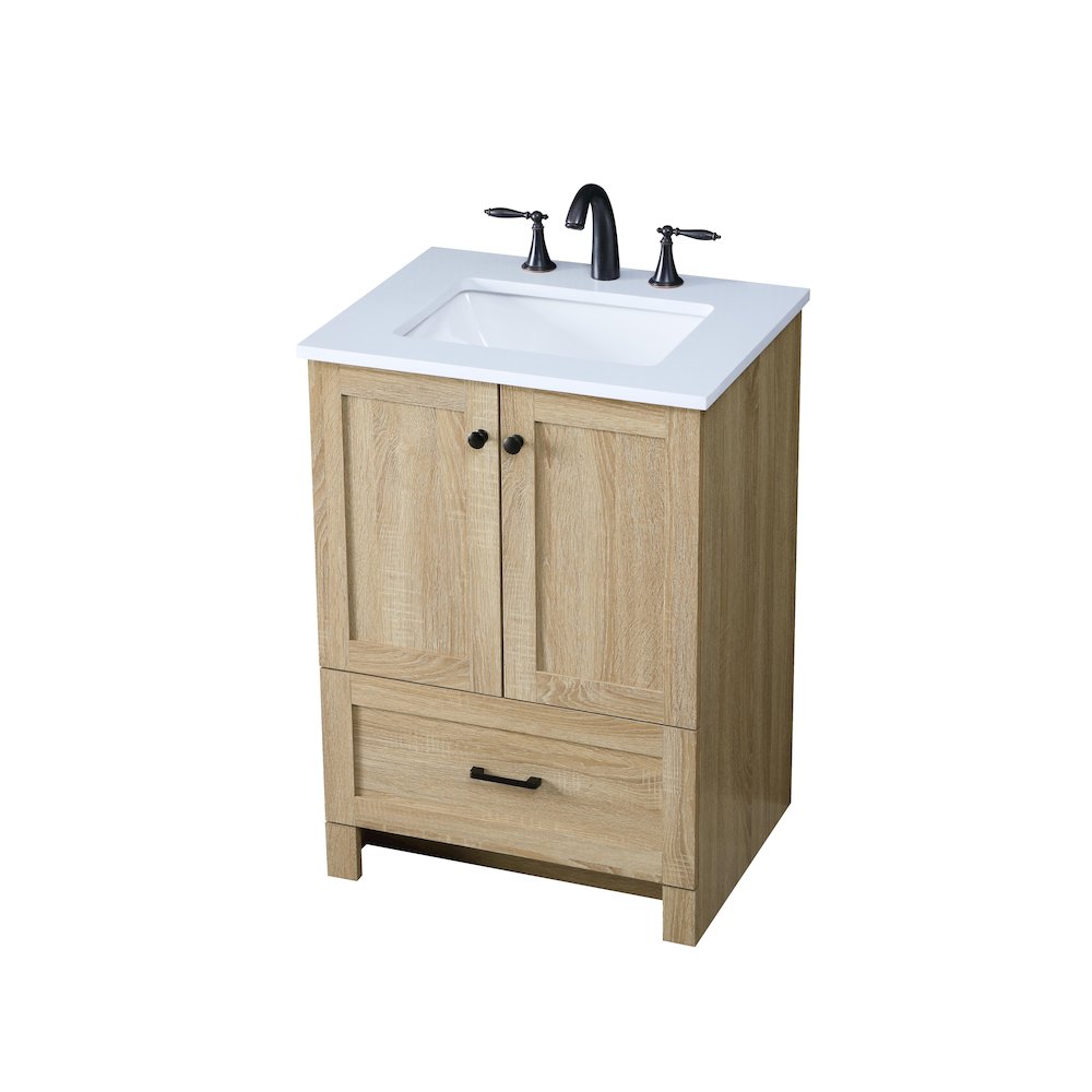 24 Inch Single Bathroom Vanity In Mango Wood. Picture 9