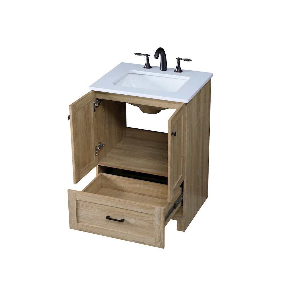24 Inch Single Bathroom Vanity In Mango Wood. Picture 10