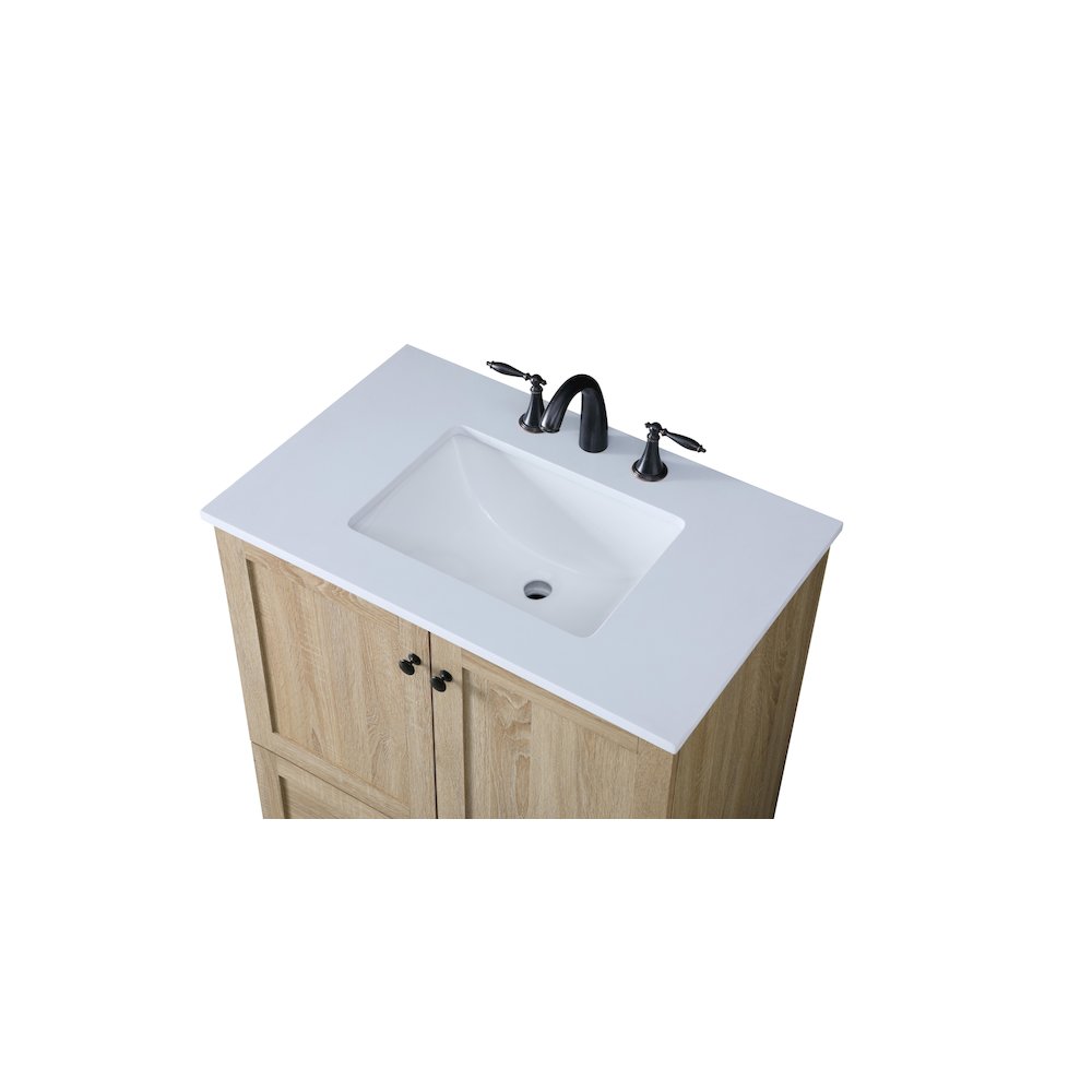 30 Inch Single Bathroom Vanity In Mango Wood. Picture 11