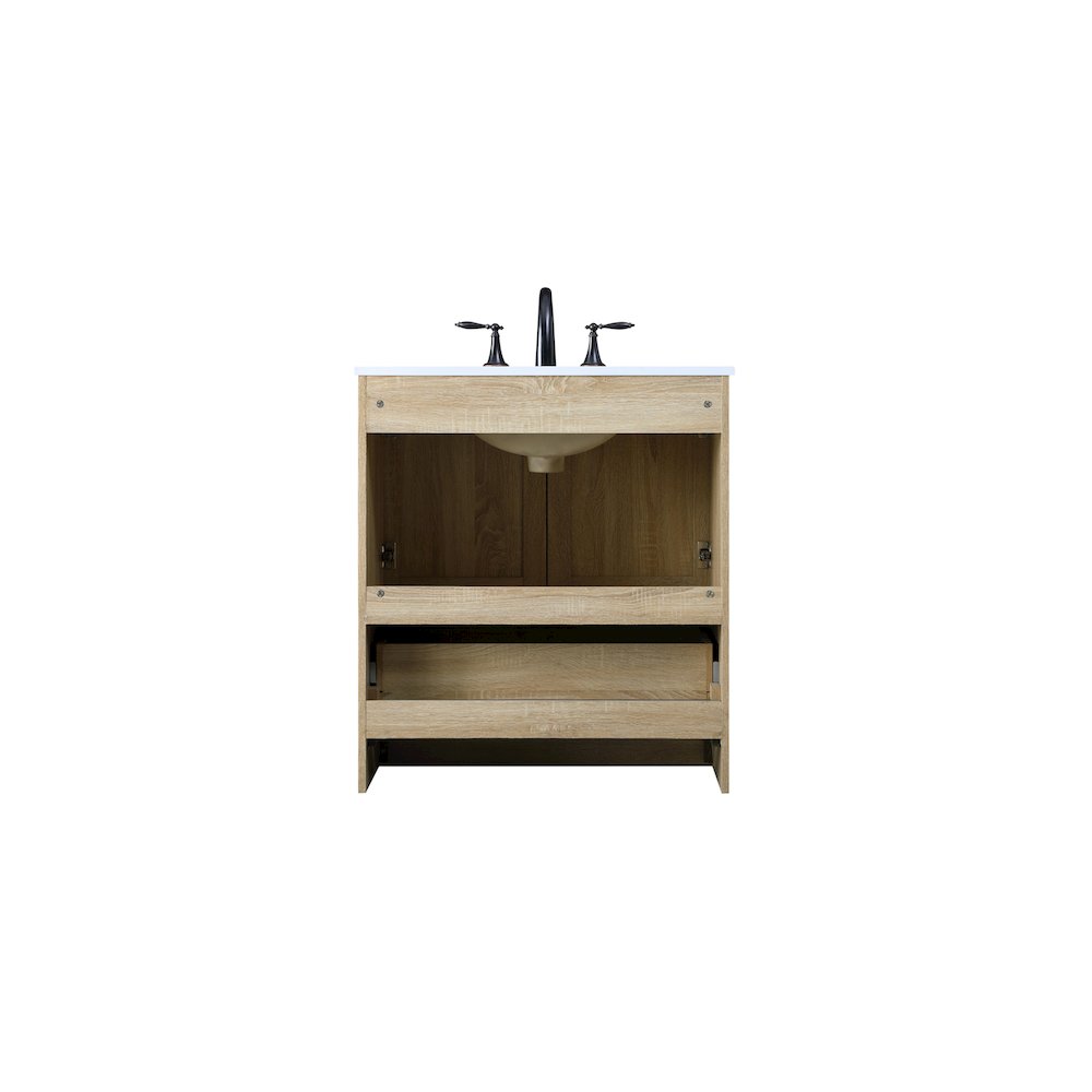 30 Inch Single Bathroom Vanity In Mango Wood. Picture 16