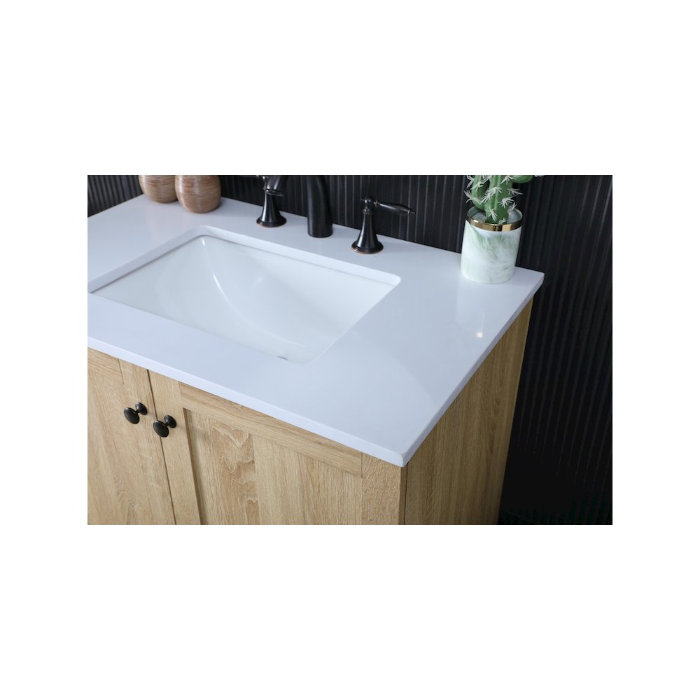 30 Inch Single Bathroom Vanity In Mango Wood. Picture 6