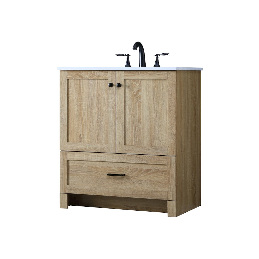 30 Inch Single Bathroom Vanity In Mango Wood. Picture 8