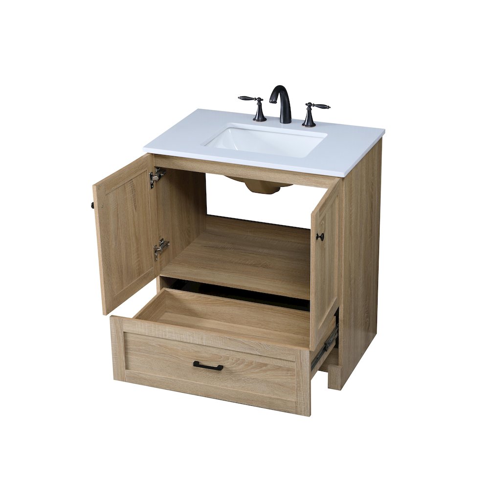 30 Inch Single Bathroom Vanity In Mango Wood. Picture 10